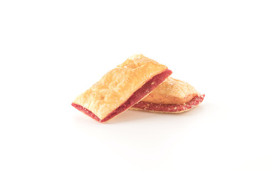 mini pie biscuit with strawberry jam