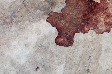Stain on old cement texture