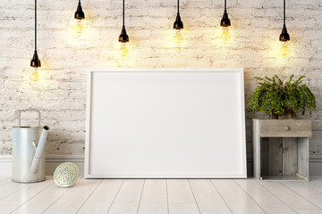 Modern bright interior . 3D render