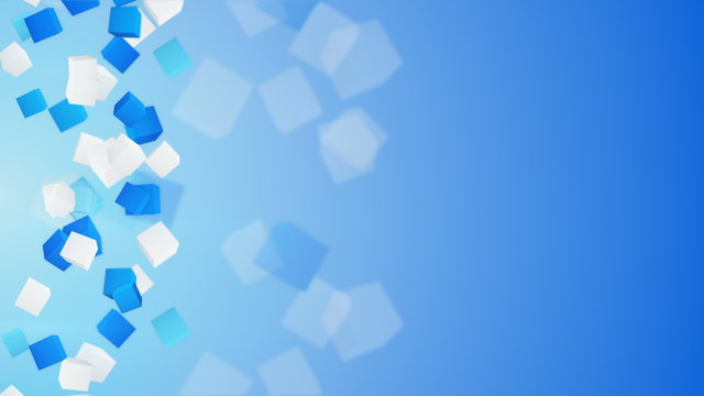 blue and white 3D cubes loopable background 4k (4096x2304)
