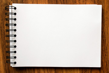Sketch book on wooden board