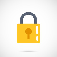 Vector lock icon. Modern flat design vector illustration