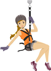 Ziplining Girl