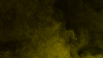 Abstract yellow smoke hookah.