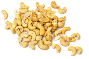 Cashew nuts closeup. Raw food diet.
