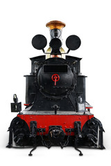 Fototapeta na wymiar Steam train isolated on white background