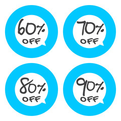 Sale discount icons.