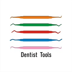 Dentist Stuff Vector Template