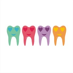 Colorful Tooth Logo Template 