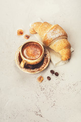 Coffee and croissants
