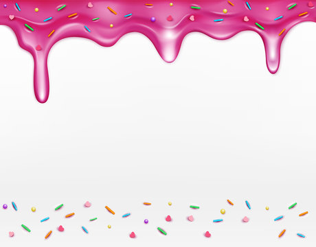 vector icing with sprinkles (element for design)