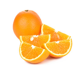 Orange fruit isolated on white