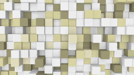 pale yellow 3D cubes geometric background