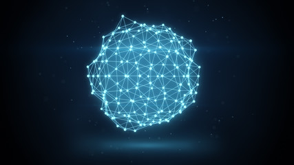 glowing futuristic network shape