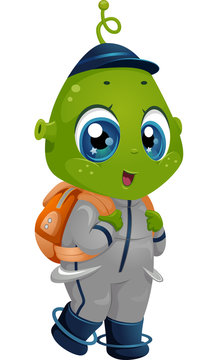 Alien Boy School Bag