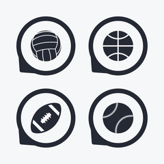 Sport balls. Volleyball, Basketball, Baseball.