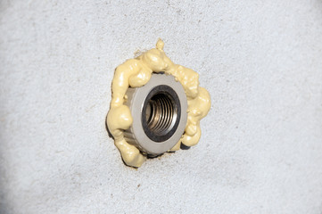 polyurethane foam filled pipe in the wall