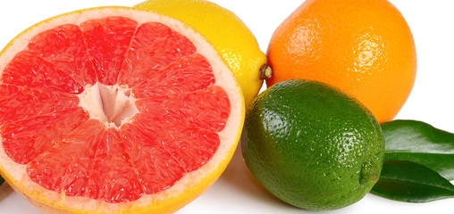 Allsorts from a citrus fruit close-up