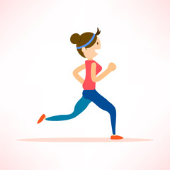 Fototapeta na wymiar woman running, jogging, marathon sport