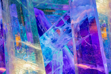 Fototapeta premium Giant colored ice crystals