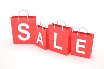 sale written on shopping bag