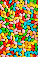 Fototapeta na wymiar Pile of colorful chocolate coated candy.