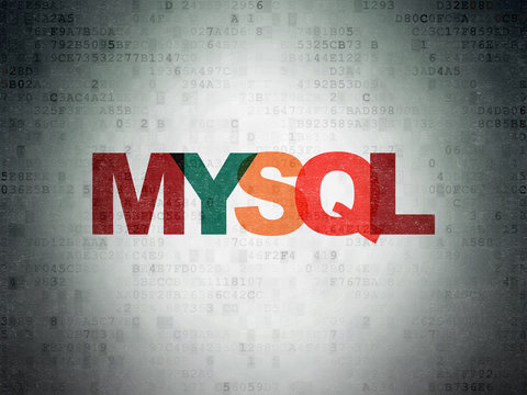 Software concept: MySQL on Digital Paper background