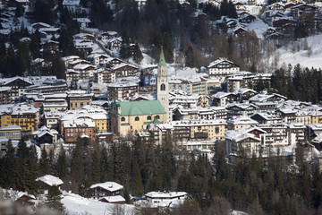 Veneto,Cortina d'Ampezzo.Il paese.