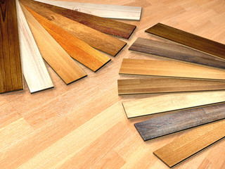 Obraz na płótnie Canvas New planks of oak parquet