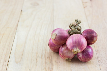 Group of red onion.