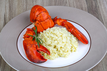 Risotto with lobster