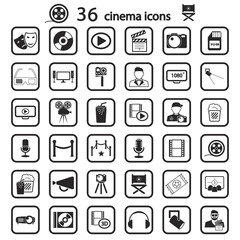 cinema icon set