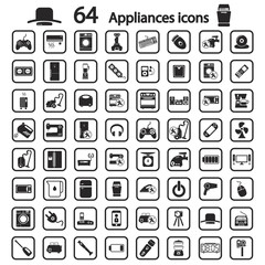 appliances icons set