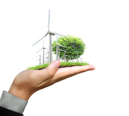  wind turbines in the hand