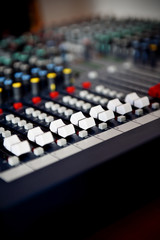 Fototapeta na wymiar Professional sound mixer
