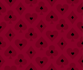 Seamless red poker background with transparent effect
