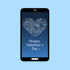 Happy Valentines day smartphone screen app