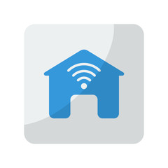 Blue Hospital icon on grey rounded square button on white