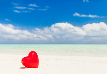 hearts with tropical beach in Maldives