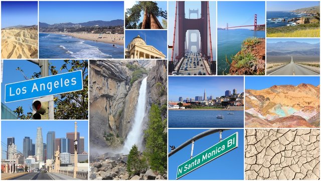 California - travel photo collage