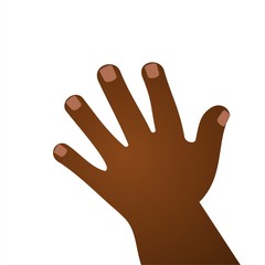 Ilustración aislada de mano de una persona afroamericana