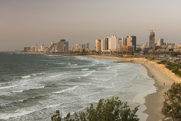 Tel-Aviv Jafa seaside - obrazy, fototapety, plakaty