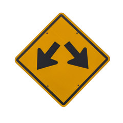 TRAFFIC sign yellow,Two way