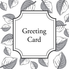 Greeting Card made of Hand Drawn Flowers