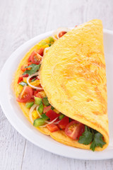 omelet with vegetables