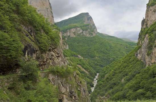  Majestic Cherek gorge - attraction of Kabardino-Balkaria.North Caucasus.
