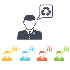 Speech about the ecology icon