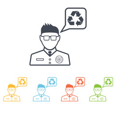 Speech about the ecology icon