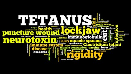 Tetanus - disease word cloud