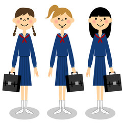 通学イメージ　（女子中学生）